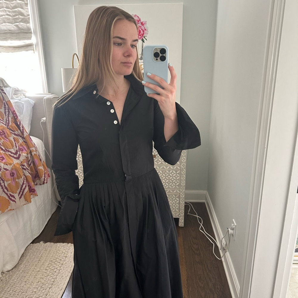 Room 502 Button-Front Black Long Sleeve Shirt Dress - Picture 9 of 10